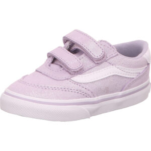 Vans Kinderschuh brooklyn LS  lila mit zuwei klett mit weißem Vans streifen