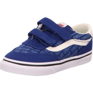 Vans Brooklyn LS blau mit zwei Klett und Vanszeichen als Muster