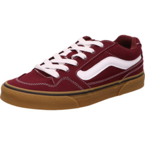 Vans Caldrone Halbschuh bordeaux mit weißem Vans Streifen und gum sohle