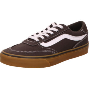 Vans Brooklyn Halbschuh braun mit weißem Vans Streifen und gum sohle