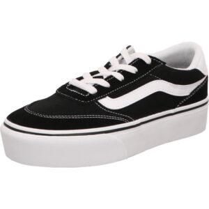 Vans Brooklyn Halbschuh plateau schwarz mit weißem Vans Streifen