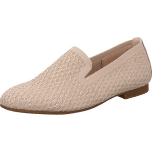 Gabor Loafer beige Glitzer mit brauner Sohle