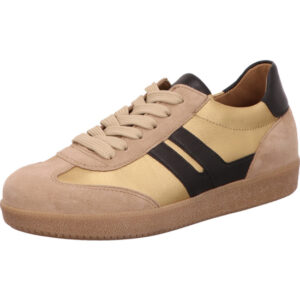 Gabor Sneaker Damen gold kombi mit brauner Sohle