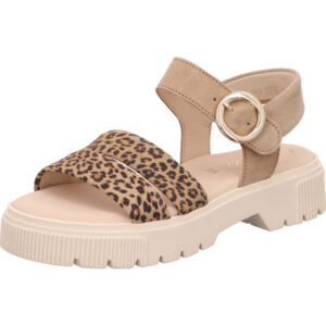 Gabor Sandalette Damen beige/leo kombi mit weißer Sohle