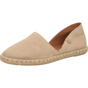 Verbenas Damen slip in beige mit brauner Sohle