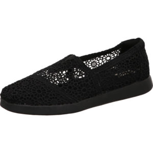 Toms slip in schwarz mit Muster und schwarzer Sohle