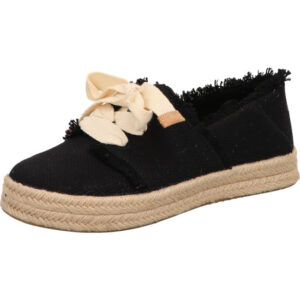 Toms Sneaker schwarz mit beigen Schnürsenkel und bieger Sohle