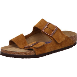 Birkenstock Arizona zwei Dornschnallen braun Nubukleder