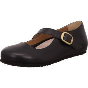 Birkenstock Tracy Ballerina schwarz mit goldener Öse