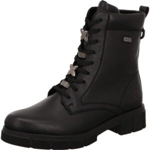 Remonte Stiefel Damen schwarz mit schwarzer Sohle