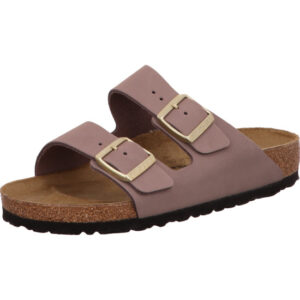 Birkenstock Arizona zwei Schnallen lila Nubukleder