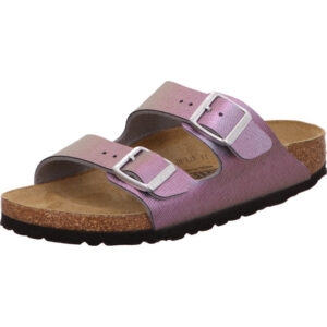 Birkenstock Arizona zwei Dornschnallen lila Material Birkoflor