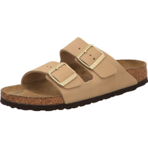 Birkenstock Arizona zwei Schnallen Farbe sand Nubukleder