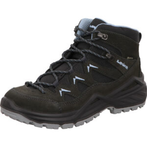 Lowa Sirkos Evo GTX Mid Damen Wanderschuh halbhöhe grau mit hellblau Goretex und heller Sohle