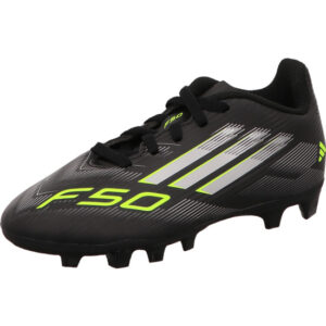 Adidas Kinder Fußballschuh schwarz mit gelb mit Rasenstollen