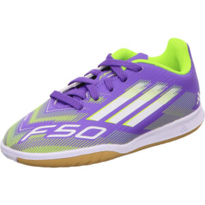 Adidas Indoor Fußballschuh lila gelb weiß