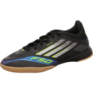 Adidas Fußball Indoorschuh F50 Leaque In schwarz mit grauen Adidas Streifen