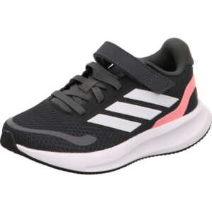 Adidas Runfalcon 5 EL Kinder Turnschuh schwarz weiß pink mit heller Sohle