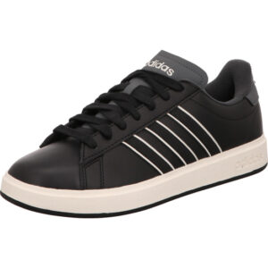 Adidas Herren Sportsneaker Grnad Court 2 schwarz mit weiß und heller Sohle