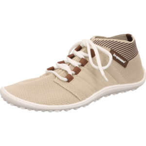 Leguano Halbschuh beat beige mit braun hoch stoff mit dünner Leguano Sohle