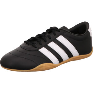 Adidas Grand Court lo schmaler Damen sneaker schwarz mit weißen  Streifen und gum sohle