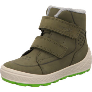 superfit Kinderstiefel dunkelgrün gefüttert mit heller Sohle