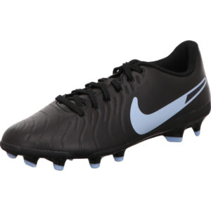 Nike Tiempo Legend 10 Club Herren Fußballschuh komplett schwarz mit Rasensohle