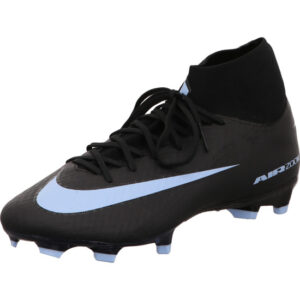 Nike Fußballschuh mit Socke schwarz ZM Superfly Rasensohle