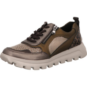 Lugina Sneaker silber/leoprint mit weißer Sohle