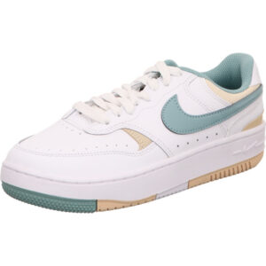 Nike Gamma Force Damen Sneaker weiß mit beige und türkis und weißer Sohle