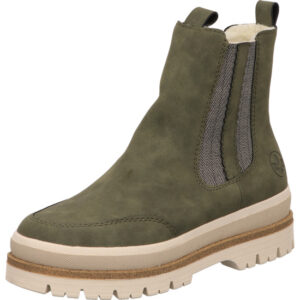 Rieker Damenstiefelette grün mit heller Sohle