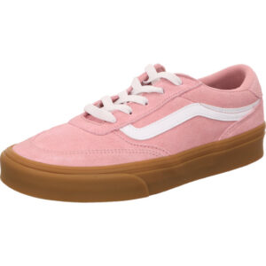 vans damen sneaker pink schnürer mit gum sohle und weißem logo