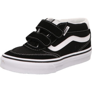 vans kinderschuhe schwarz weiss brooklyn mid v material leder kombination
