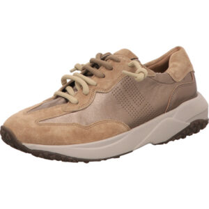 Paul Green Damenhalbschuh braun mit bronze und heller Sohle