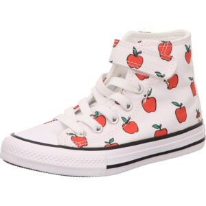 converse kids ctas VH weißer Kinderchuks mit erdbeeren als Motiv