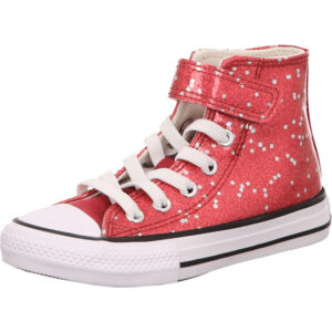 converse ctas 1v hi berry kids pink glitzernd mit einem Klett oben