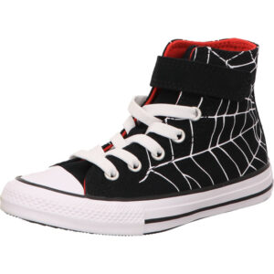 converse ctas 1v hi schwarz kinder mit Spinnennetz Motiv