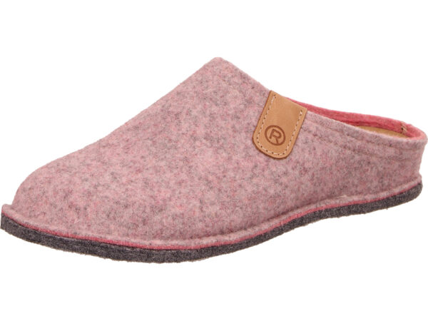 Rohde Damen Hausschuh rosa mit grauer Sohle