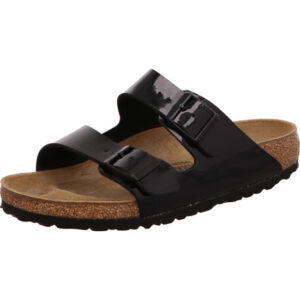 Birkenstock Arizona zwei Schnallen schwarz lack