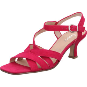 Gabor Damen Pumps offen pink mit pinkem Absatz und silber Schnalle