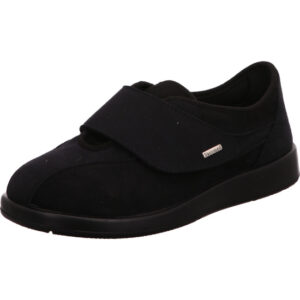 Varomed Damen Therapieschuh schwarz mit Klett und schwarzer Sohle