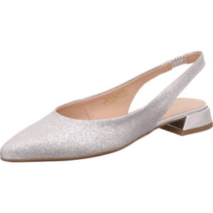 Tamaris Damen Sling silber mit silber Absatz