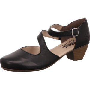Rieker Damen Pumps schwarz mit brauner Sohle