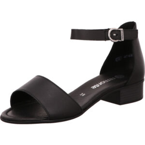 Remonte Damen Sandalette schwarz mit kleiner Schnalle und schwarzer Sohle