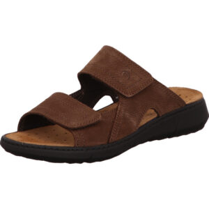 Rohde Herren Pantolette braun mit schwarzer Sohle