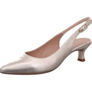 Unisa Damen Sling silber mit Schnalle und silber Sohle