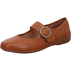Josef Siebel Damen Pumps braun mit Riemen und silber Schnalle und brauner Sohle