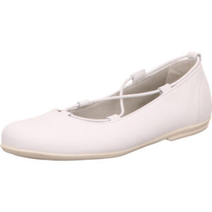 Däumling Kinder Ballerina Mädchen weiß mit Gummibändern und weißer Sohle