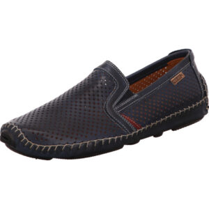 Pikolinos Herren Slipper mit Löchern dunkelblau mit schwarzer Sohle