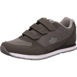 Lico Herren Trainingschuhe grau mit Klett und weißer Sohle